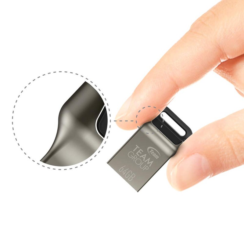 TEAMGROUP C162 64GB 3 Pack USB 3.2 Gen 1 USB 3.1/3.0 Mini Fits Metal Read 100MB/s Flash Thumb Drive External Data Storage Memory Stick Compatible with Computer/Laptop Black TC162364GB19 - Image 4